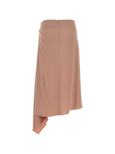 Fustă Stella Mccartney asimetrică drapată roz