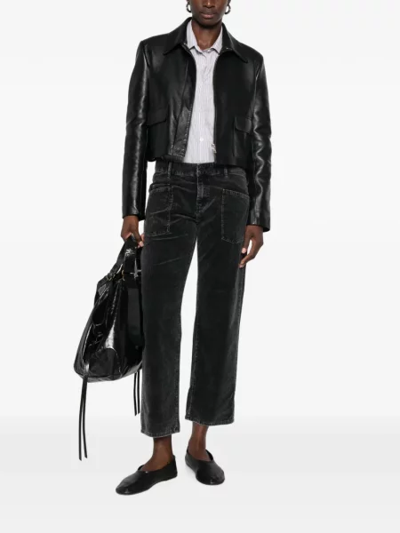 Pantaloni Five Jeans de catifea cord gri