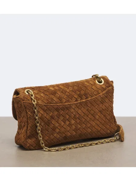 Torbica Bottega Veneta iz semiša rjava