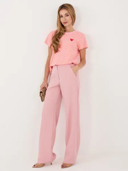 Tricou Italy Moda cu dungi roz
