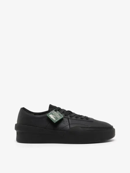 Кожаные кроссовки Lacoste черные