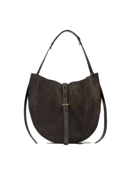 Torebka hobo Minobossi skórzana brązowa