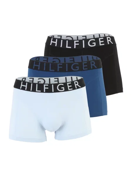 Tommy Hilfiger Underwear Boksarice pastelno modra / temno modra / črna bela