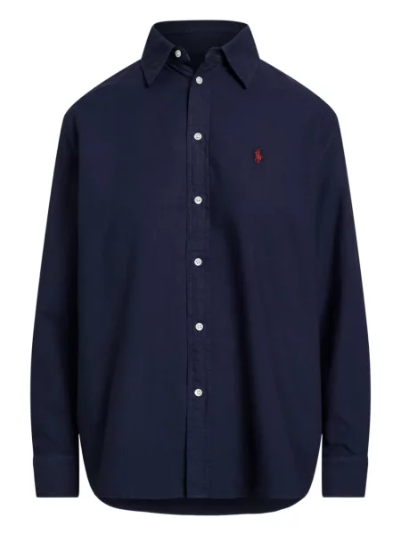 Tricou polo Polo Ralph Lauren cu dungi cu două rânduri de nasturi cu aplicații negru