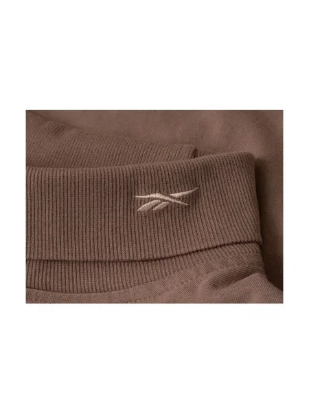 Dlhá mikina Reebok Sport s dlhými rukávmi hnedá
