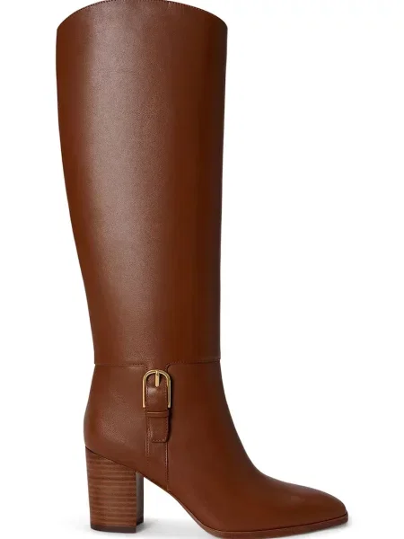 Lauren Ralph Lauren cizme pentru femei din piele Rlyn Bk T Hl maro