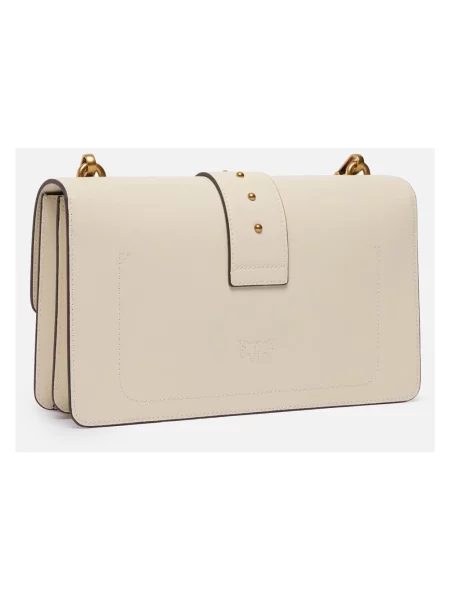 Torebka skórzana Pinko skórzana elegancka biała