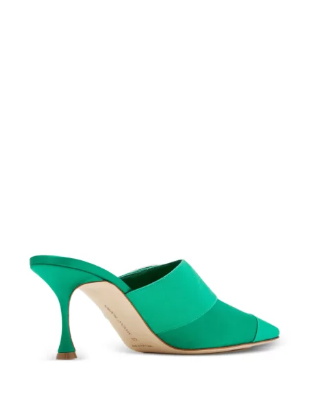 Papuci tip mules Manolo Blahnik verde