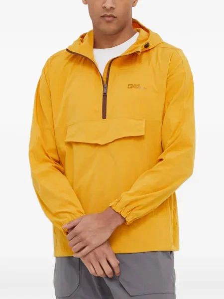 Geacă Jack Wolfskin cu glugă galben