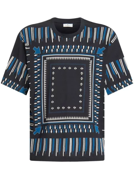 Tricou Etro cu imagine cu imprimeu abstract albastru