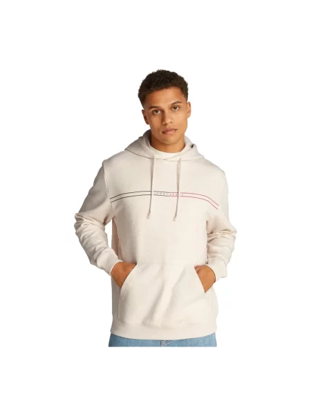 Bluza z kapturem Tommy Jeans beżowa
