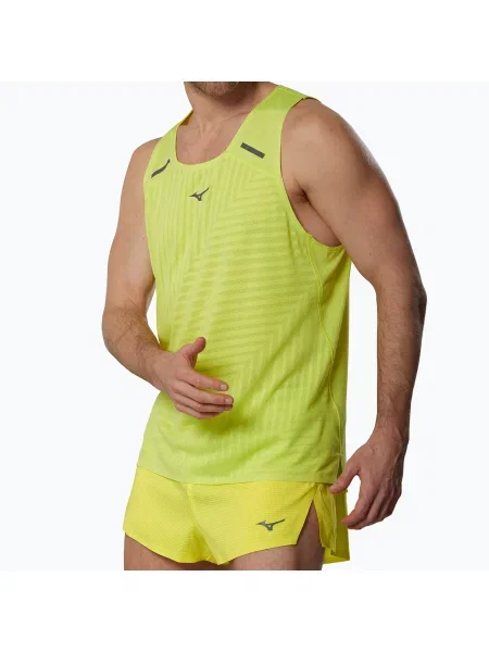 Tricou de alergare pentru bărbați Mizuno Tech Light Tank lightning yellow galben