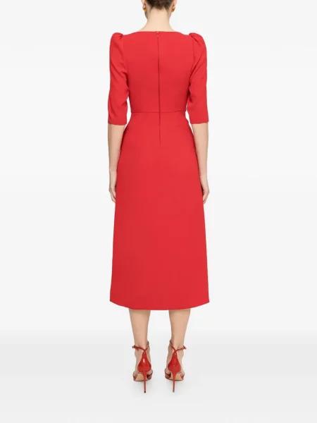 Rochie midi Nissa cu perle roșu