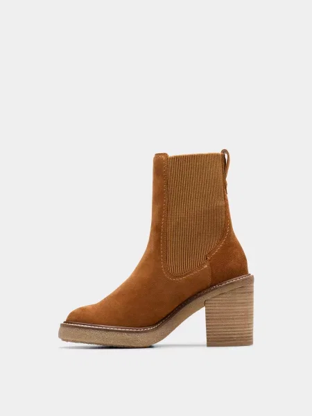 Замшеві Челсі Clarks коричневий