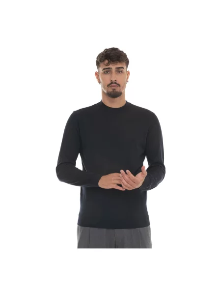 Sweter Emporio Armani wełniany niebieski