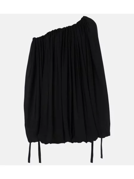 Top Khaite de mătase negru