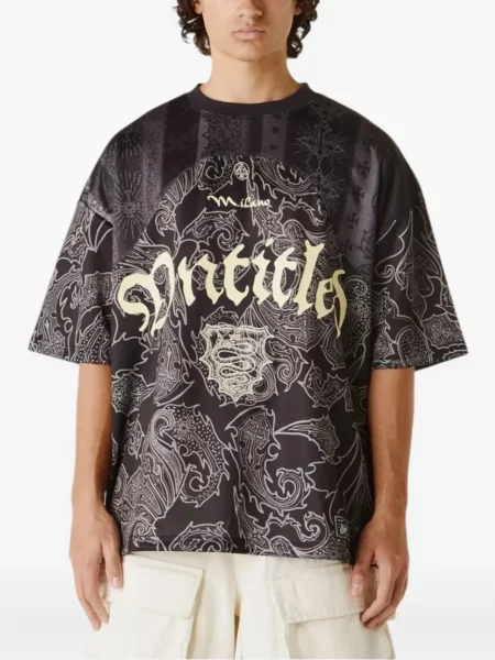 Sportovní tričko Untitled Artworks s potiskem jersey černé