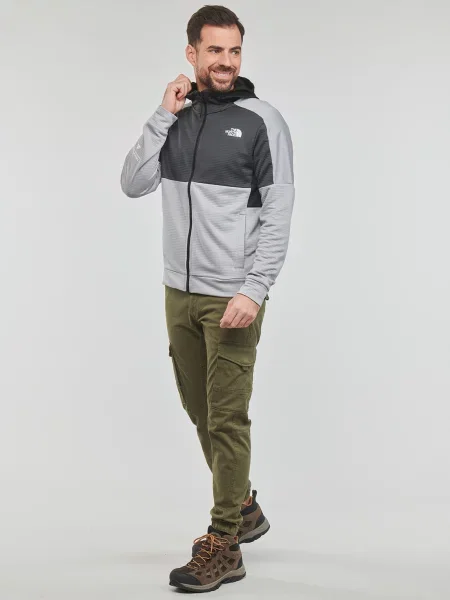 Hanorac din fleece The North Face din fleece gri