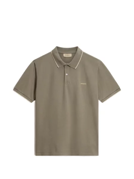 Tricou polo Woolrich cu broderie verde