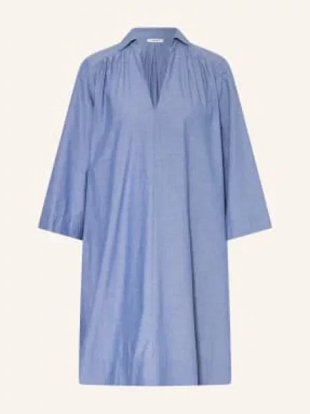 Selected Femme Šaty Oversize S Rukávy modrá