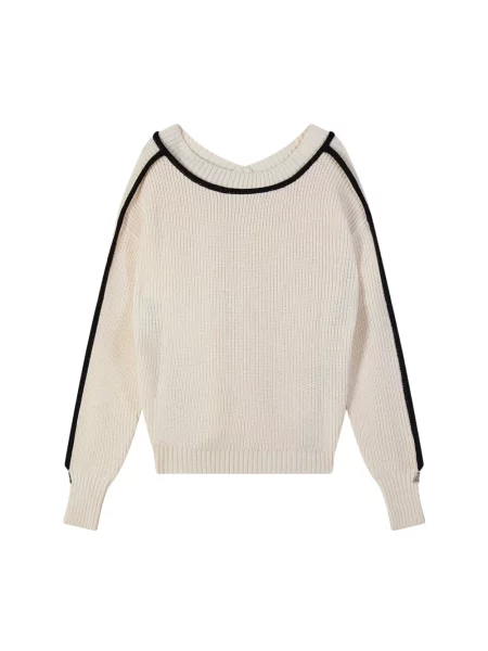 Sweter Patrizia Pepe wełniany biały