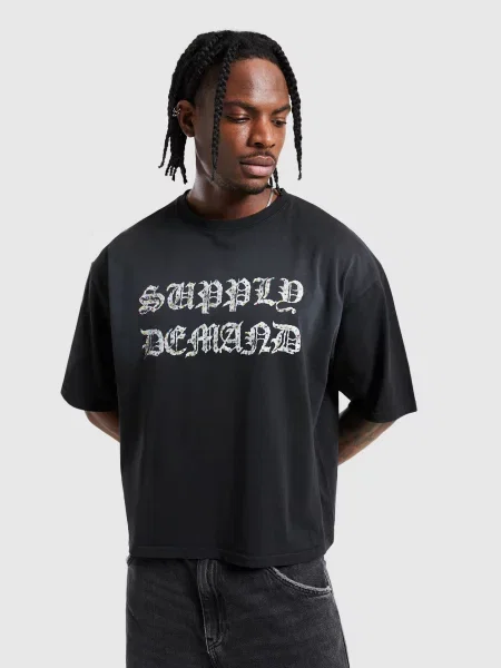 Supply&demand T-Shirt Glitter czarna