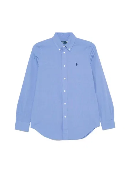 Haftowana koszula slim fit Polo Ralph Lauren casual niebieska