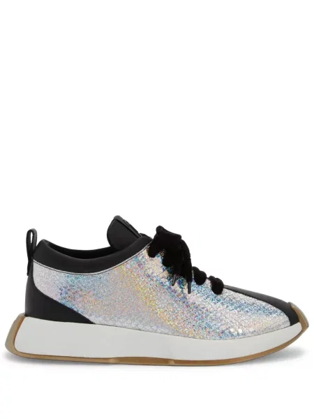 Sneakerși Giuseppe Zanotti din piele argintiu