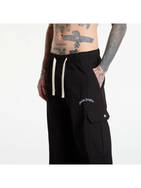 Cargo nohavice Palm Angels s autogramom biela
