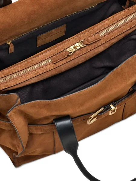 Geantă shopper Marc Jacobs din piele de căprioară maro