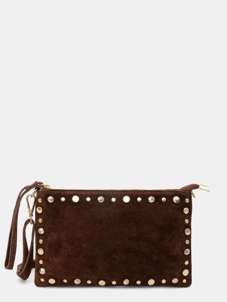 Answear.LAB geantă crossbody pentru femei din piele întoarsă maro