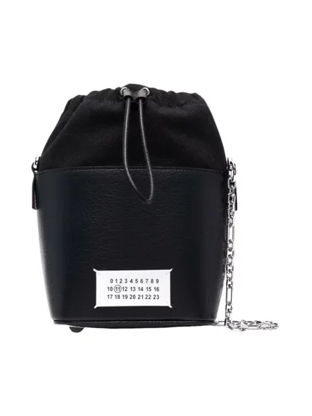 Lniany kapelusz Maison Margiela retro wiązany czarny