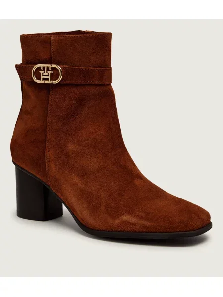Tommy Hilfiger Vastag bokacsizmák | hasított bőr bézs