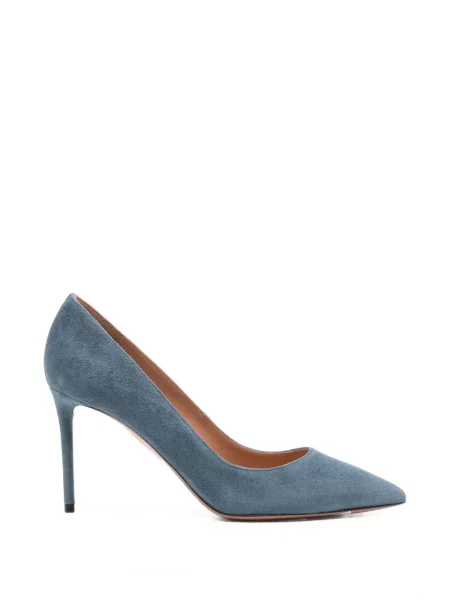 Pantofi cu toc Aquazzura din piele de căprioară albastru