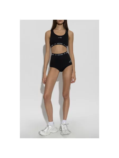 Slipy Balenciaga z wysoką talią czarne