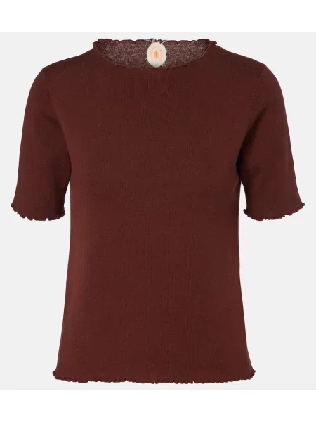 Pulover Jardin Des Orangers de mătase maro