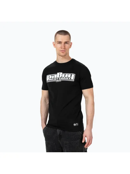 Tricou pentru bărbați Pitbull West Coast Classic Boxing black negru