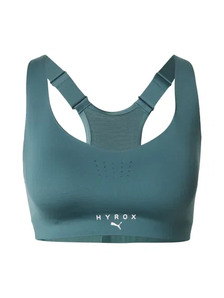 PUMA Sutien sport Puma x Hyrox Pwrmode petrol verde