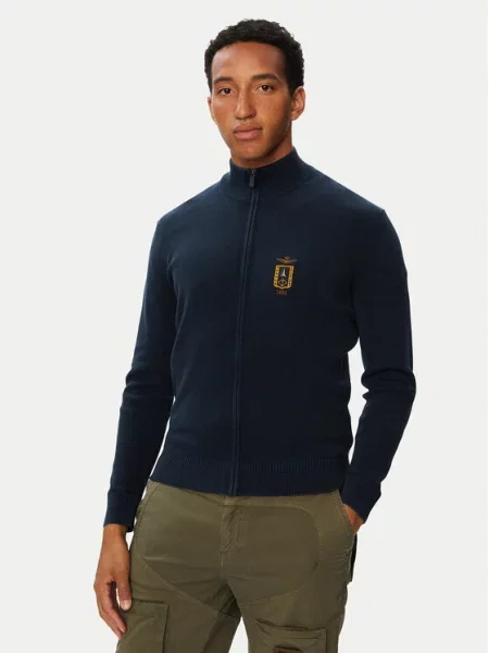 Aeronautica Militare Cardigan Bleumarin