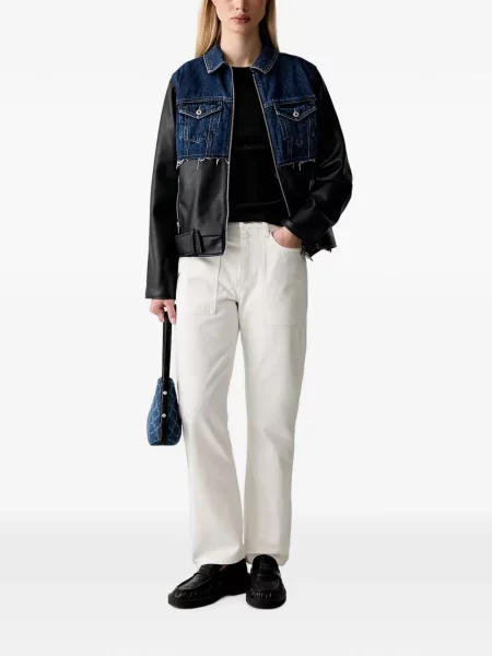 Плетен къс топ Karl Lagerfeld Jeans черно