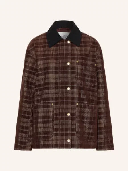 Marc O'polo Denim Kordová Bunda tmavě hnědá béžová