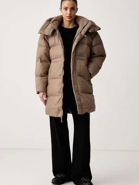 The North Face καπιτονέ μπουφάν γυναικείο Puffer καφέ