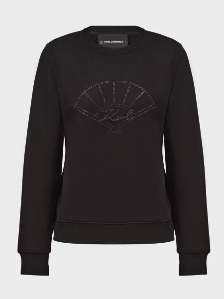 Страз світшот Karl Lagerfeld чорний