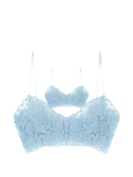 Top Ermanno Scervino din dantelă albastru