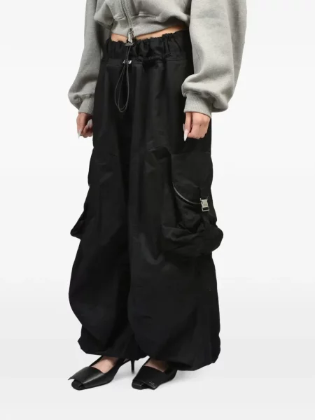 Pantaloni cargo The Attico cu cordon negru