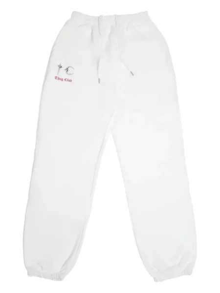 Pantaloni Thug Club alergare alb
