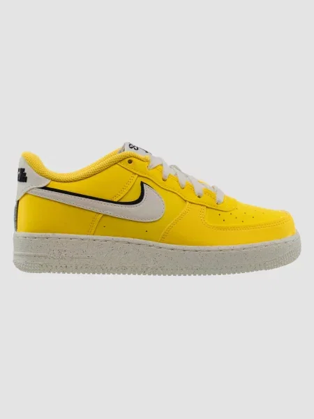 Кожаные кроссовки Nike Air Force 1 желтые