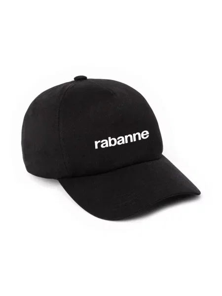 Raštuotas kepurė su snapeliu Rabanne juoda