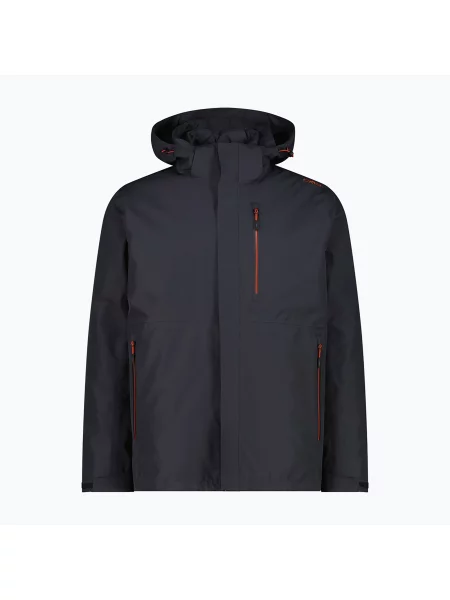 Geacă izolată pentru bărbați CMP Zip Hood Detachable Inn antracite