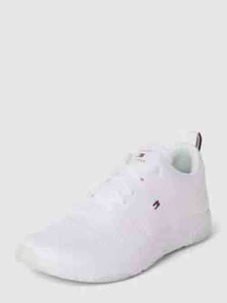 Sneakersy z wyhaftowanym logo Tommy Hilfiger białe
